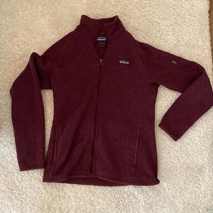 Maroon Womens Patagonia Better Sweater Jacket (Medium)